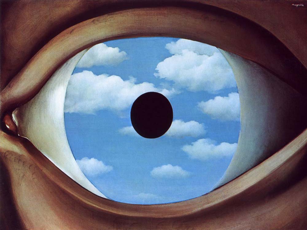 The False Mirror, 1928 by Rene Magritte